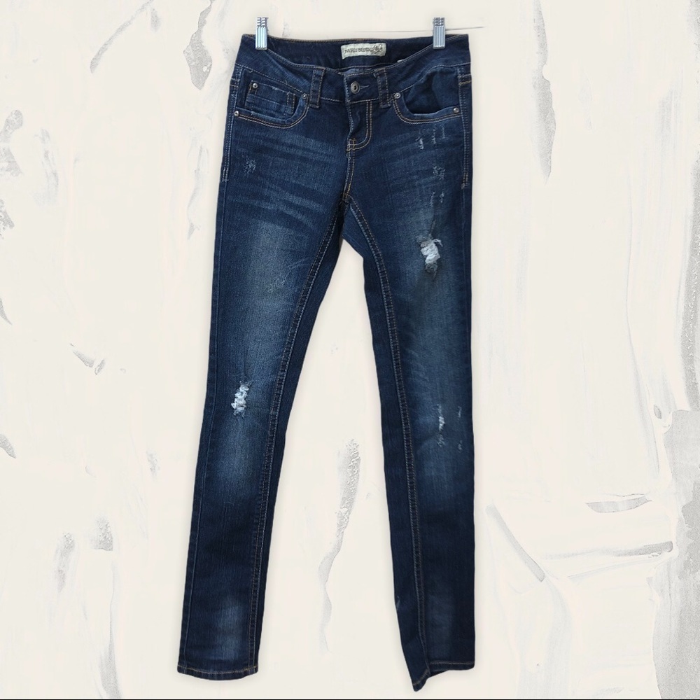 PARIS BLUES distressed skinny jean 3‎